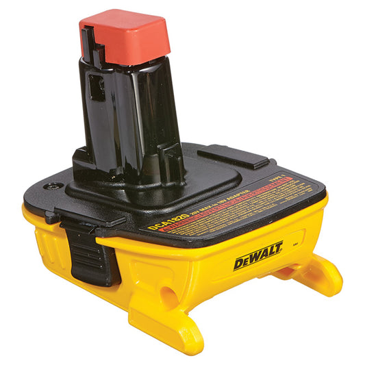 DeWalt Li-Ion Power Tool Battery Adapter - 18 to 20-Volt - Compatible for Most 18-Volt DeWalt Tools - Yellow - Each