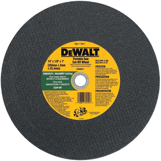 DEWALT 14-in High-Speed Masonry-Cutting Cut-Off Wheel - Each