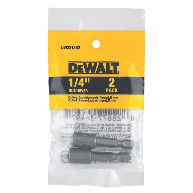 DEWALT 1/4-in Magnetic Hex Nut Driver (2-Pack) - Each