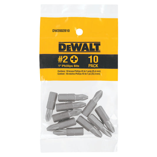 DEWALT 1-in #2 Phillips Screwdriver Bit Tip (10-Pack) - Each