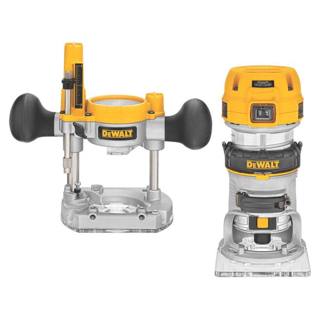 DeWalt Corded Compact Router Combo Kit with Bag - 1 1/4-hp Motor - Dual LED Light - Variable Speed - Each