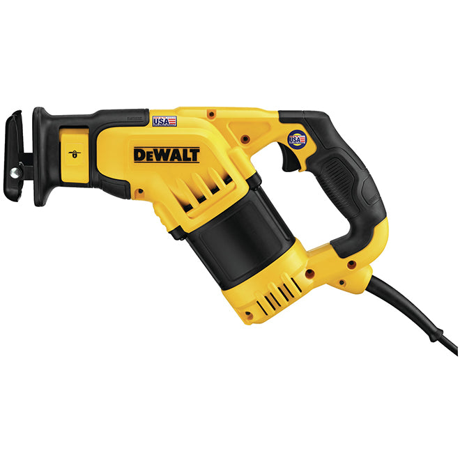 DeWalt Corded Compact Reciprocating Saw - 12-Amp Motor - 3000 SPM - Keyless Clamp - Variable Speed - Each