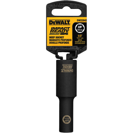 DEWALT IMPACT READY 1/2-in Drive 6-Point Standard 3/8-in Deep Socket - Each