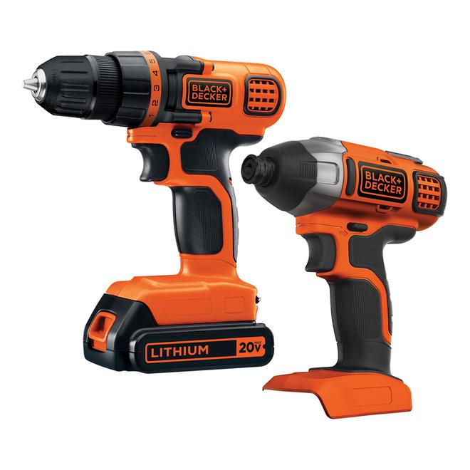 BLACK+DECKER 20-Volt Max 2-Tool Power Tool Combo Kit (1-Battery Included and Charger Included) - Each