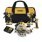 DeWalt XR 20-Volt Max Cordless 4-Tool Combo Kit with Batteries and Charger - Brushless Motor - Variable Speed - Each