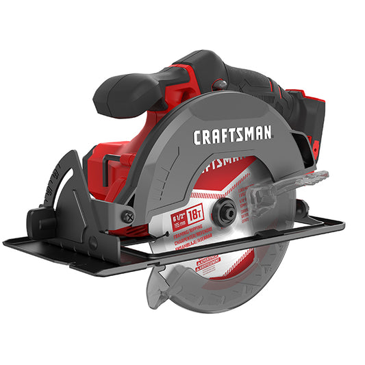 Craftsman 20-V 6 1/2-in Cordless Circular Saw - 4000-RPM - 50° Bevel Capacity - Bare Tool (battery not included) - Each