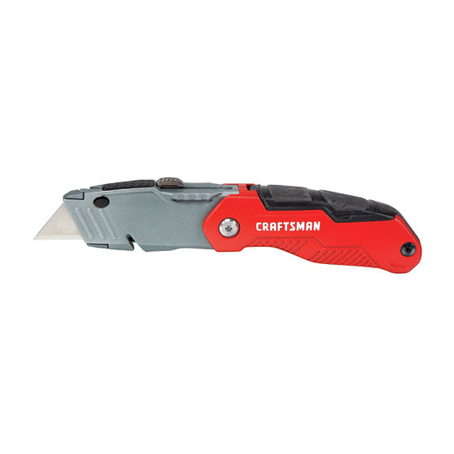 Craftsman Folding and Retractable Utility Knife - 3 Blades - 4-in - Red and Grey - Each