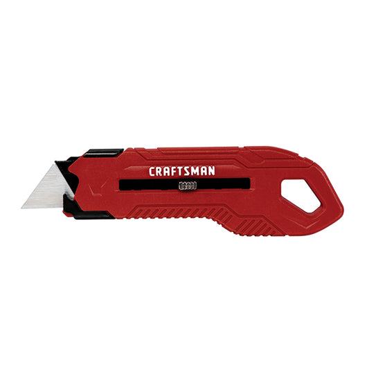 Craftsman Compact Utility Knife - 4.5-in - Plastic - Red and Black - Each