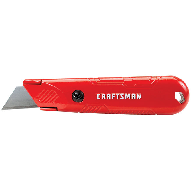 Craftsman Fixed-Blade Utility Knife - 3 Blades - 5.5-in - Red - Each