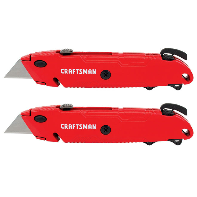 Craftsman Retractable Utility Knives - 5-in - Red - 2-Pack - Each