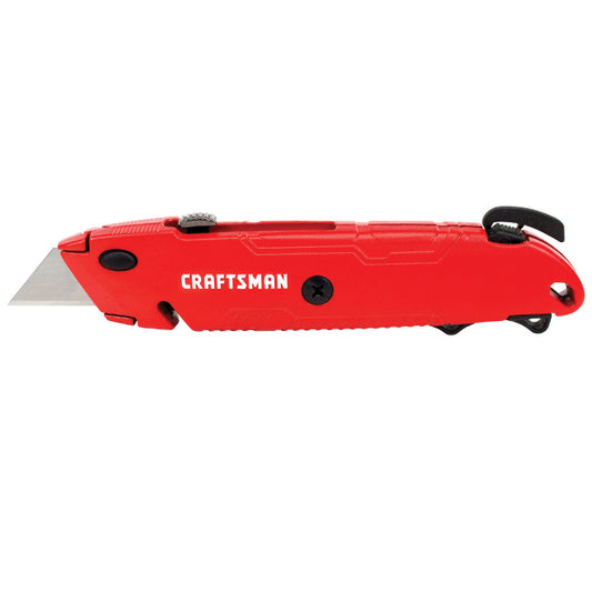 Craftsman Utility Knife with Integrated String Cutter - 3 Blades - 5-in - Red - Each