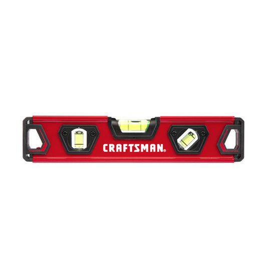 Torpedo Level - Box Beam Style - 9" - Red and Black - Each