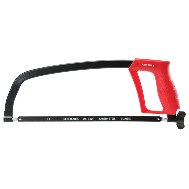 Solid Frame Hacksaw - 12'' - Red and Black - Each