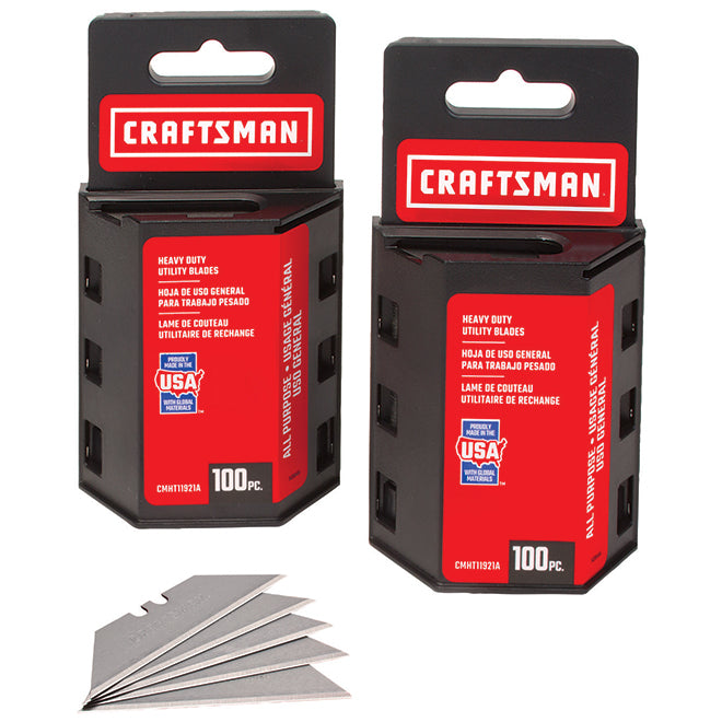 Craftsman Heavy-Duty Utility Blade - Induction Hardened - 100-Pack - Each