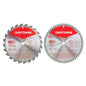 Craftsman 2-Pc Carbide-Tipped Circular Saw Blade Set - 10-in Dia - 5/8-in Arbour - 24 and 60 Teeth - Each