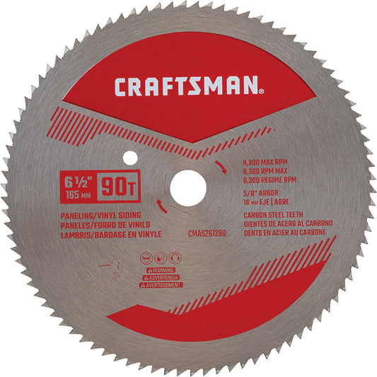 Craftsman Panelling Circular Saw Blade - 6 1/2-in Dia - 90 Tooth - Carbon Steel - Each