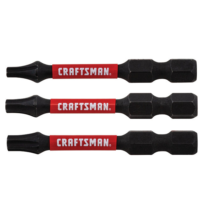 Craftsman Impact Rated Torx Screwdriver Bits - 1-in - S2 Modified Steel - Pack of 3 - Each