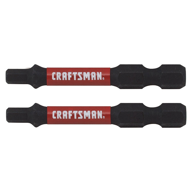 Craftsman Impact Rated Screwdriver Bits - 2-in - Black Oxide S2 Steel - Pack of 2 - Each