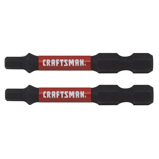 Craftsman Impact Rated Screwdriver Bits - 2-in - Black Oxide S2 Steel - Pack of 2 - Each