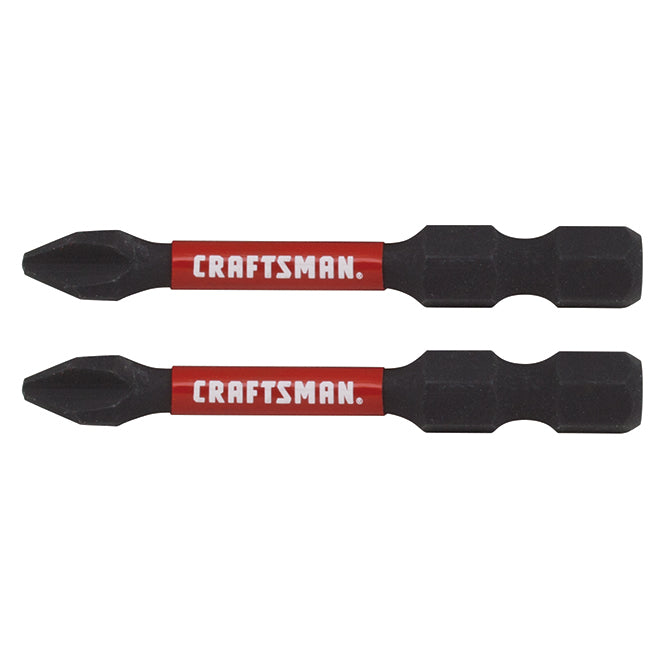 Craftsman Impact Rated Phillips Screwdriver Bit Set - 2-in x 1/4-in - Pack of 2 - Each