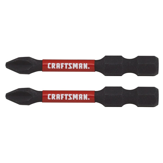 Craftsman Impact Rated Phillips Screwdriver Bit Set - 2-in x 1/4-in - Pack of 2 - Each