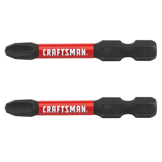 Craftsman Impact Rated Phillips Screwdriver Bits - 2-in x 1/4-in - Pack of 2 - Each