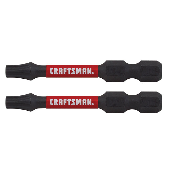 Craftsman Impact Rated Torx Screwdriver Bit - 2-in - Black Oxide S2 Steel - Pack of 2 - Each