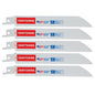 Craftsman Reciprocating Saw Blades - Bi-Metal - 6-in L - 24 TPI - Metal Cutting - Straight Blade - 5 Per Pack - Each