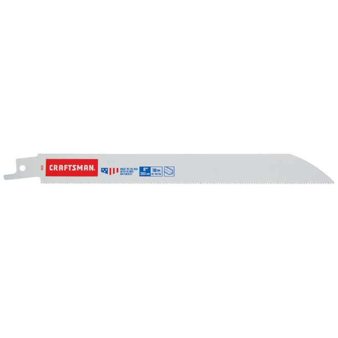 Craftsman Reciprocating Cutting Blade - Bi-Metal - 8-in L - 18 TPI - 1 Per Pack - Each