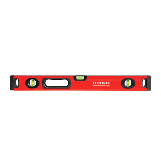 Box Beam Level - 24" - 1 Handle - Red and Black - Each