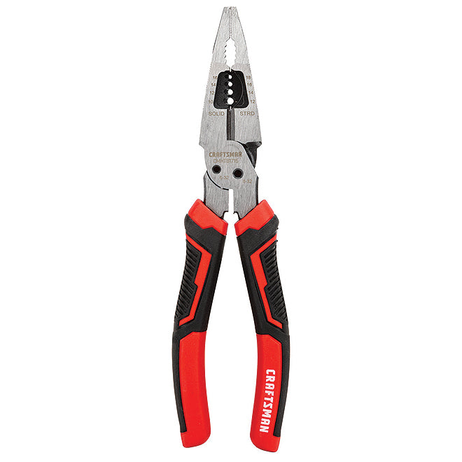 Multifunction Tool - Steel - 6 in 1 - 8" - Red and Black - Each