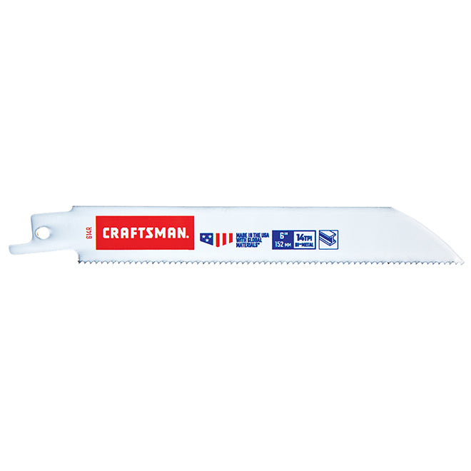 Craftsman Metal Cutting Reciprocating Saw Blades - 6-in L - 14-TPI - Bi-Metal - 5 Per Pack - Each