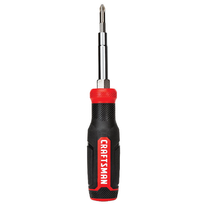 6-Way Screwdriver - Steel - Red and Black - Each