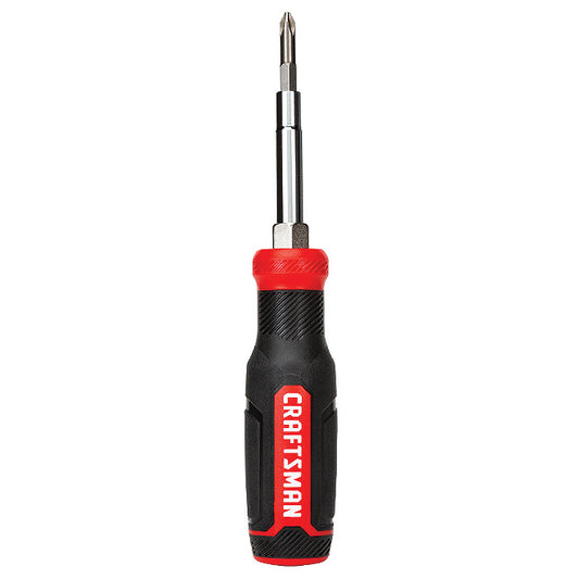 6-Way Screwdriver - Steel - Red and Black - Each