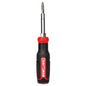 6-Way Screwdriver - Steel - Red and Black - Each