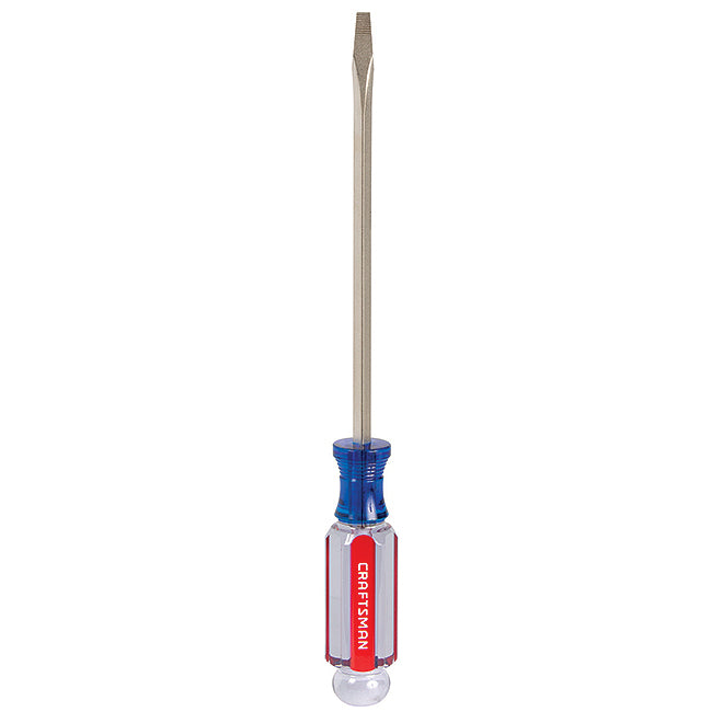 Steel Flat Blade Screwdriver - 3/16" x 6" - Blue/Red - Each