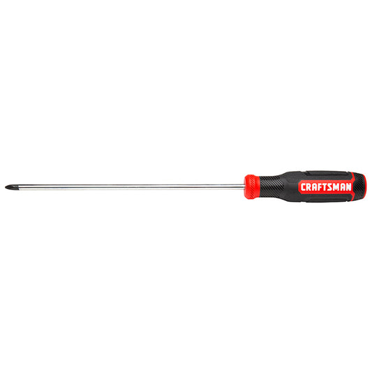 Crosstip Screwdriver - Bi-Material - #2 x 10" - Red and Black - Each