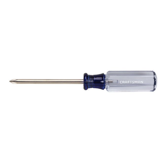 Steel Phillips Screwdriver - #1 x 3" - Blue and Clear - Each