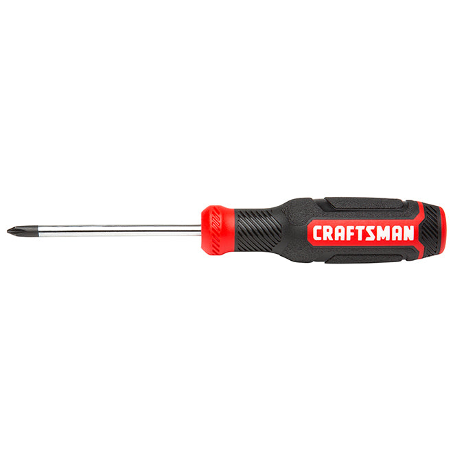 Crosstip Screwdriver - Bi-Material - #1 x 3" - Red and Black - Each