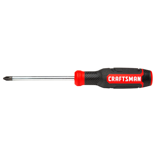 Crosstip Screwdriver - Bi-Material - #2 x 4" - Red and Black - Each