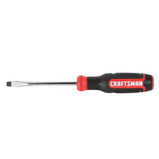 Slotted Screwdriver - Bi-Material - 1/4" x 4" - Red and Black - Each