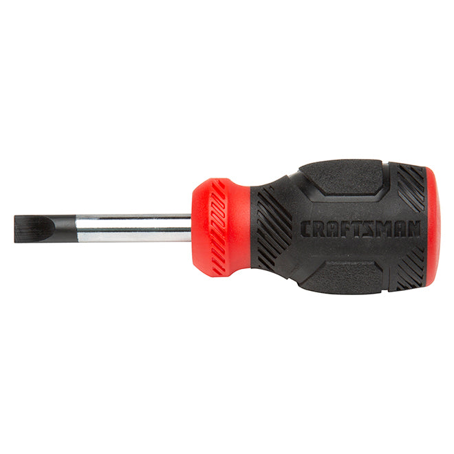 Slotted Screwdriver - Bi-Material - 1/4" x 1.5" - Red and Black - Each