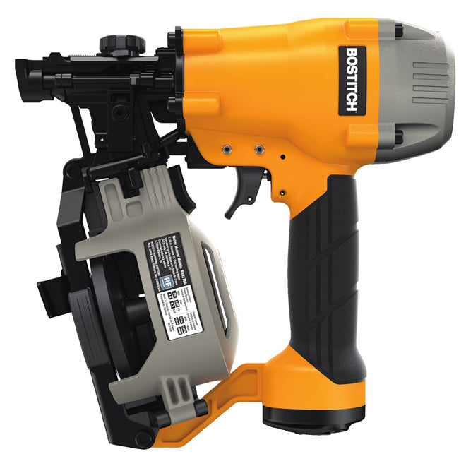 Bostitch Pneumatic Roofing Nailer - 15° Angle - Tool-Free Depth Adjustment - Dual Door Magazine - Each