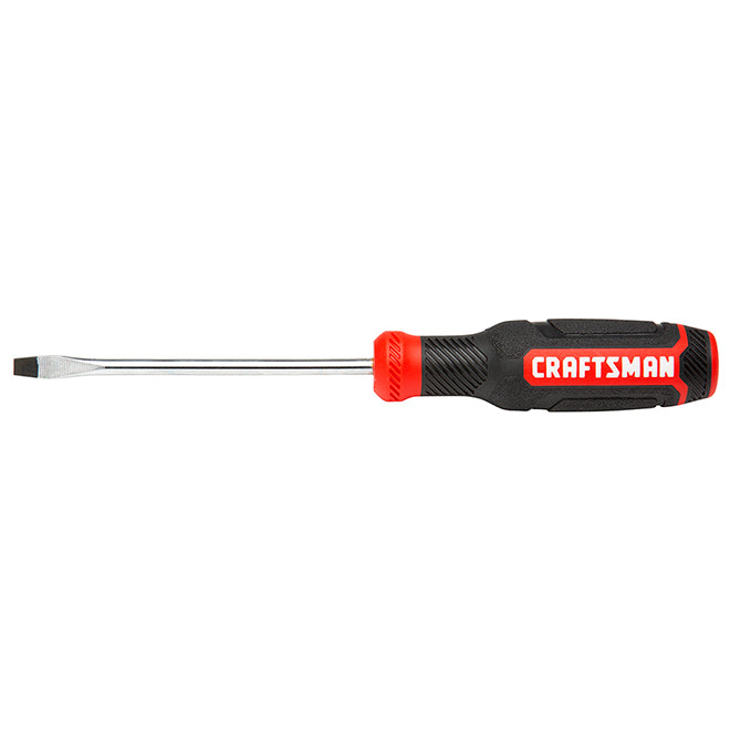 Slotted Screwdriver - Bi-Material - 3/16" x 4" - Red and Black - Each