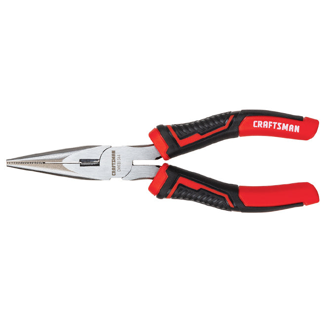 Long-Nose Pliers - 6" - Steel - Red and Black - Each