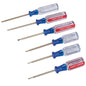 Precision Screwdriver Set - Red and Transparent - 6/Pack - Each