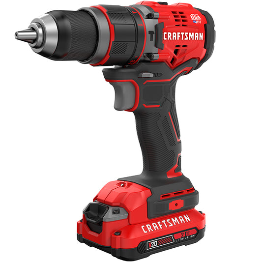 Craftsman Hammer Drill - 20-Volt - 2 Speed - LED Light - Each