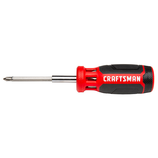 Multi-Bit Screwdriver - Push-N-Pick - Red and Black - Each