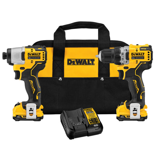 DEWALT Xtreme Drill and Impact Driver Kit with Batteries and Charger - Brushless Motor - 3-LED Light - Cordless - Each