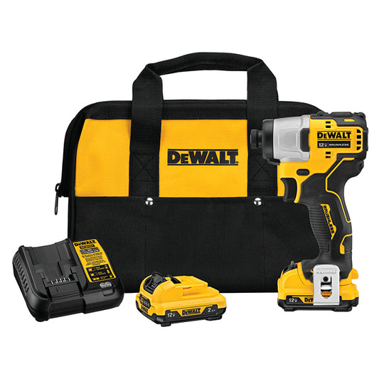 DEWALT Xtreme 12-Volt Max 1/4-in Cordless Impact Driver Kit with Li-Ion Battery - Brushless Motor - Variable Speed - Each